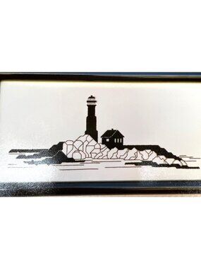 RARE Island Lighthouse Silhouette Cross-Stitch Pattern By Simply Old-Fashioned